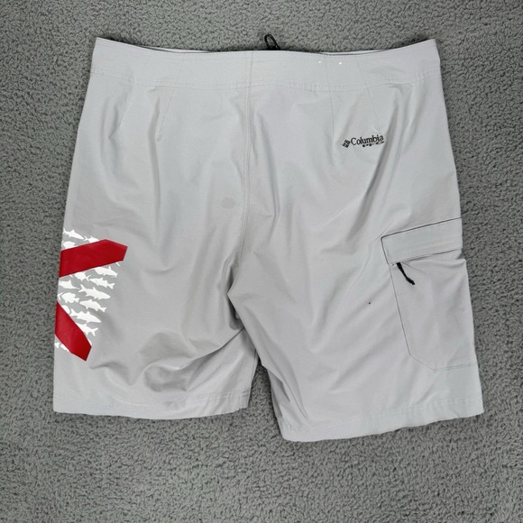 Columbia‎ PFG Short Mens 38 Gray Performance Chino Fishing Golf Stretch - Picture 7 of 8